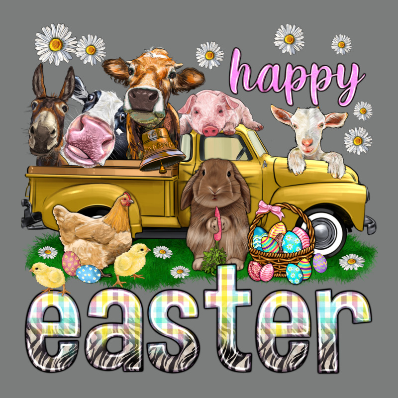 Happy Easter Truck With Farm Animals Easter Day Premium Hoodie by HowdyJamesFarm | Teevron