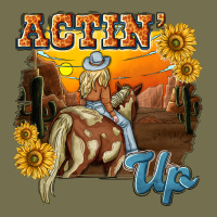 Actinup With Cowgirl Vintage Hoodie | Teevron