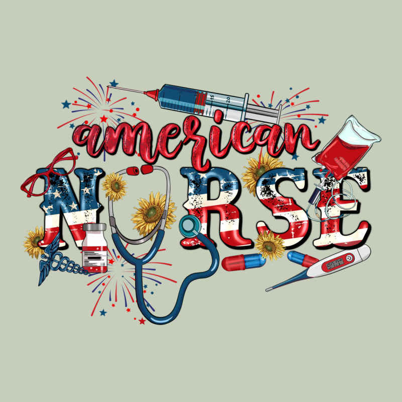 American Nurse 4th Of July Ladies Tee by CowGirlArtShop | Teevron
