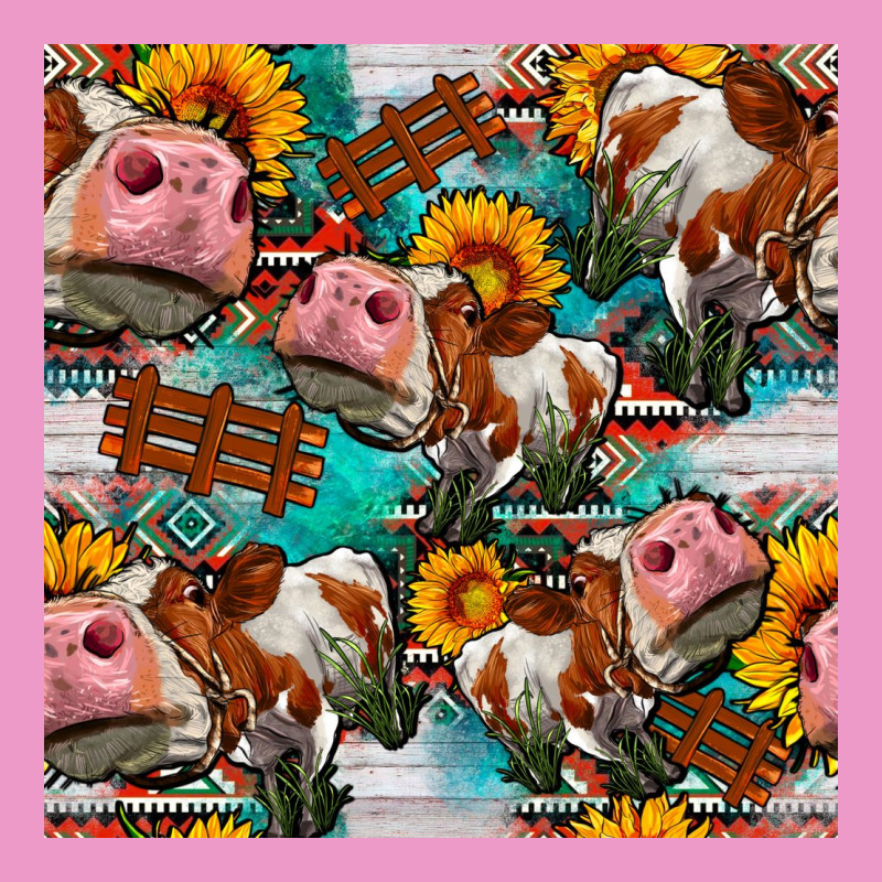 Cow With Aztec And Sunflowers Seamless Pattern Urban Hoodie by FaDigitalArtStudio | Teevron