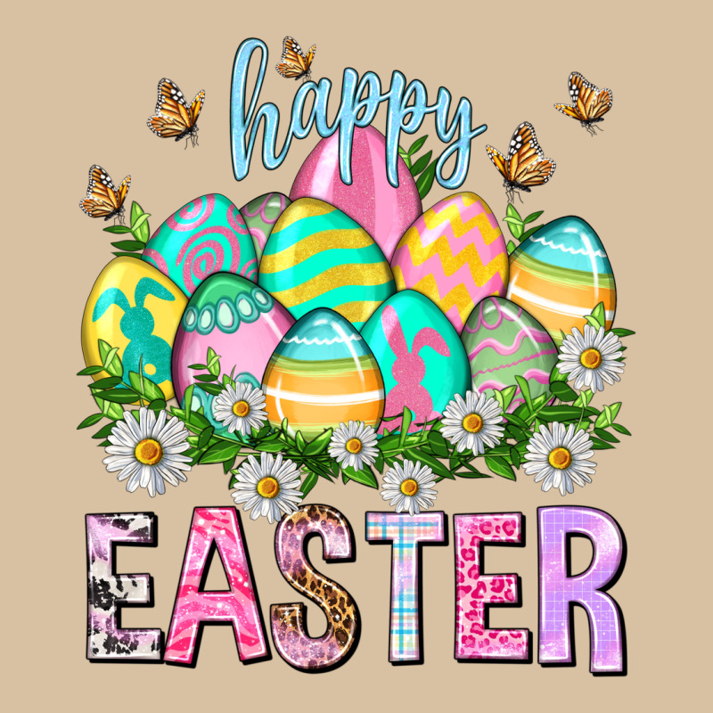 Happy Easter With Eggs Heavyweight Hoodie by NancyCooperArtShop | Teevron
