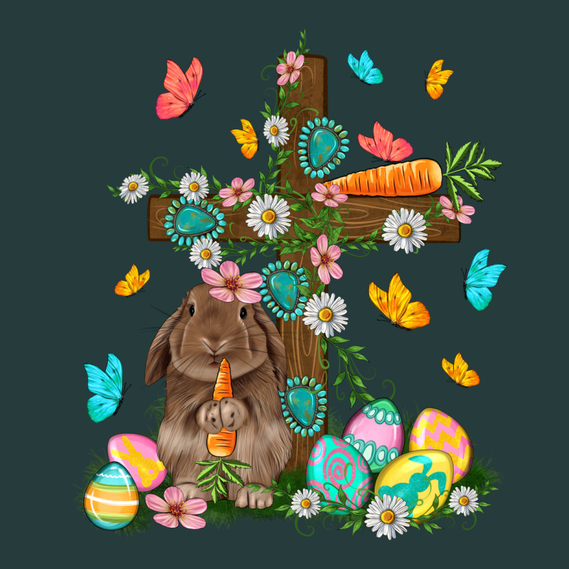Western Rabbit With Cross Easter Day Premium Hoodie by HowdyJamesFarm | Teevron