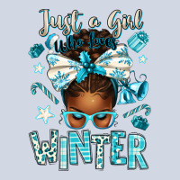 Just A Girl Who Loves Winter Afro Messy Bun Premium Sweatshirt | Teevron