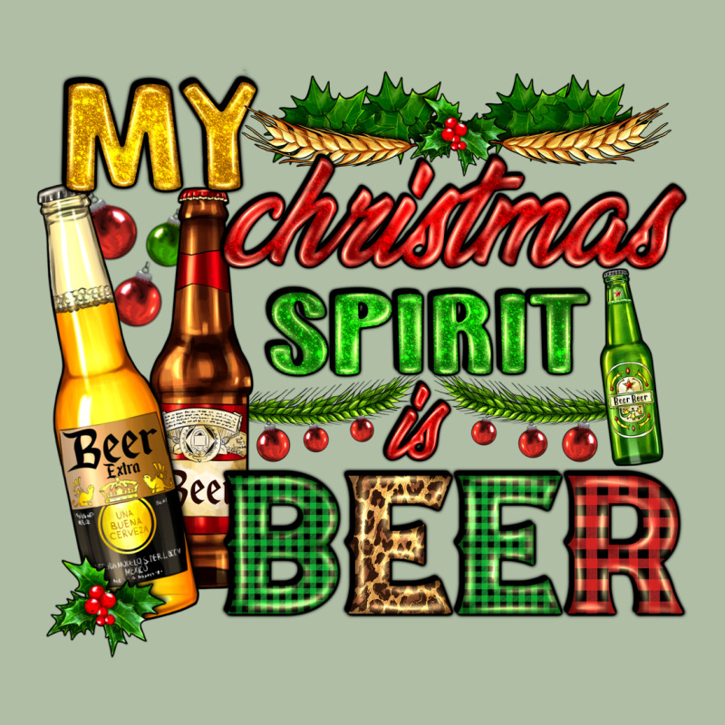 My Christmas Spirit Is Beer With Beer Bottles Urban Heavy Tee by AdoDesignShop | Teevron