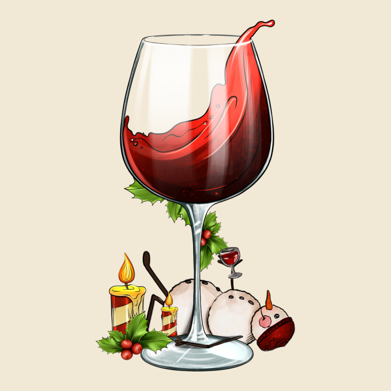 Christmas Wine Glass Premium Tee by FaDigitalArtStudio | Teevron