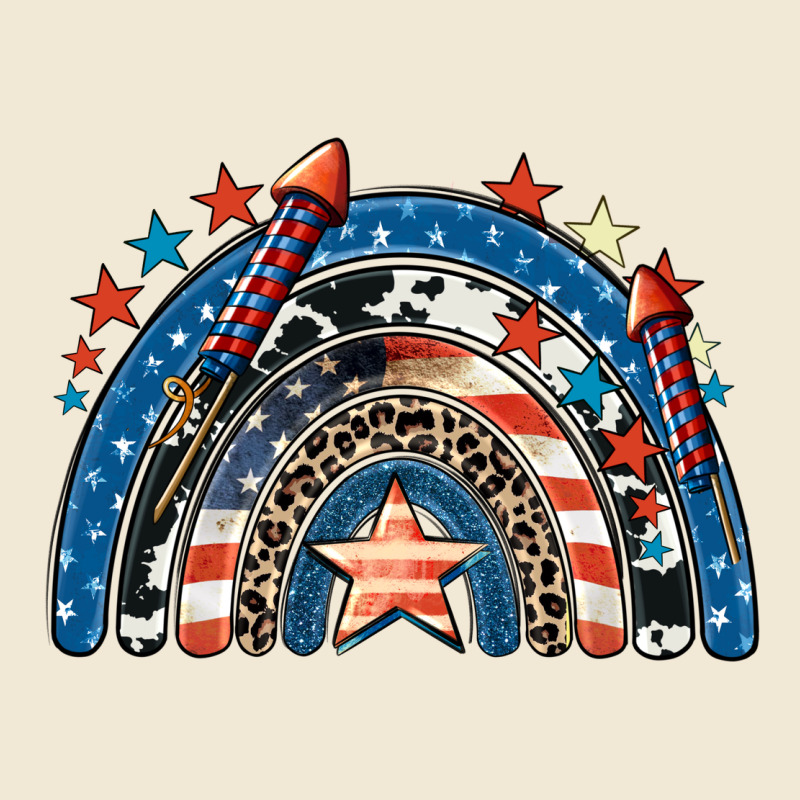 American Rainbow 4th Of July Ladies Tee by CowGirlArtShop | Teevron