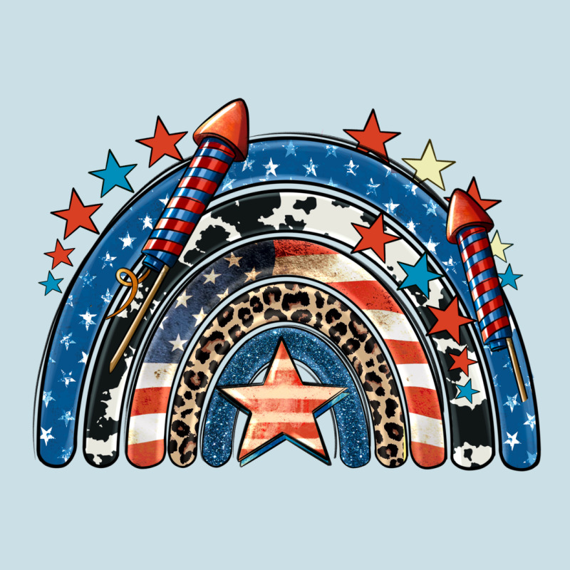 American Rainbow 4th Of July Ladies Tee by CowGirlArtShop | Teevron