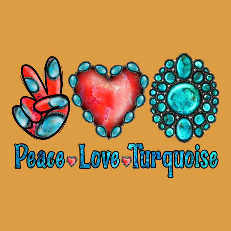 Peace Love Turquoise Urban Heavy Tee by Jasminsmagicworld | Teevron