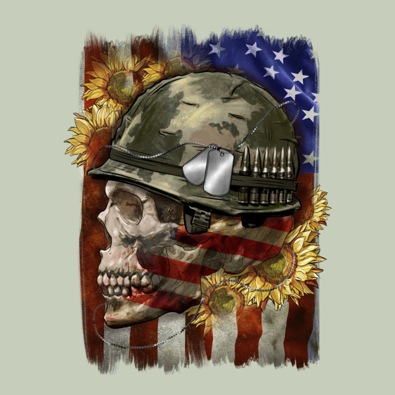 Army Skull 4th Of July Ladies Tee by CowGirlArtShop | Teevron
