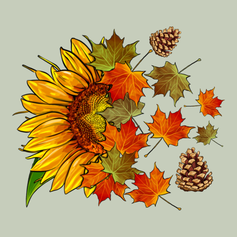 Sunflower And Autumn Leaves Ladies Tee by HRA Design Shop | Teevron