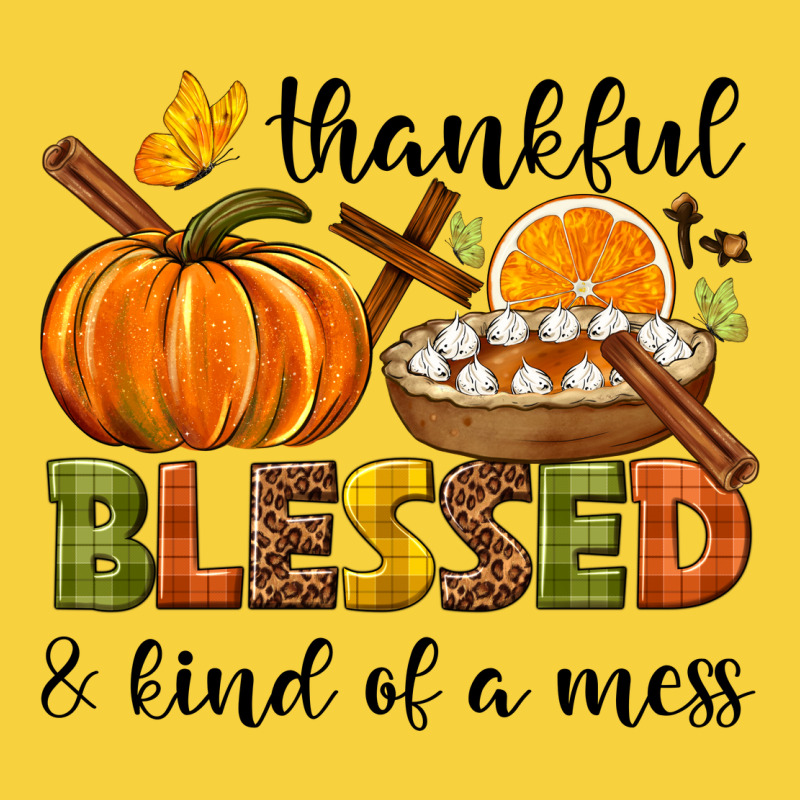Thankful Blessed And Kind Of A Mess Premium Sweatshirt by NancyCooperArtShop | Teevron