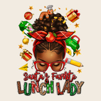 Santas Favorite Lunch Lady Afro Messy Bun Premium Sweatshirt | Teevron