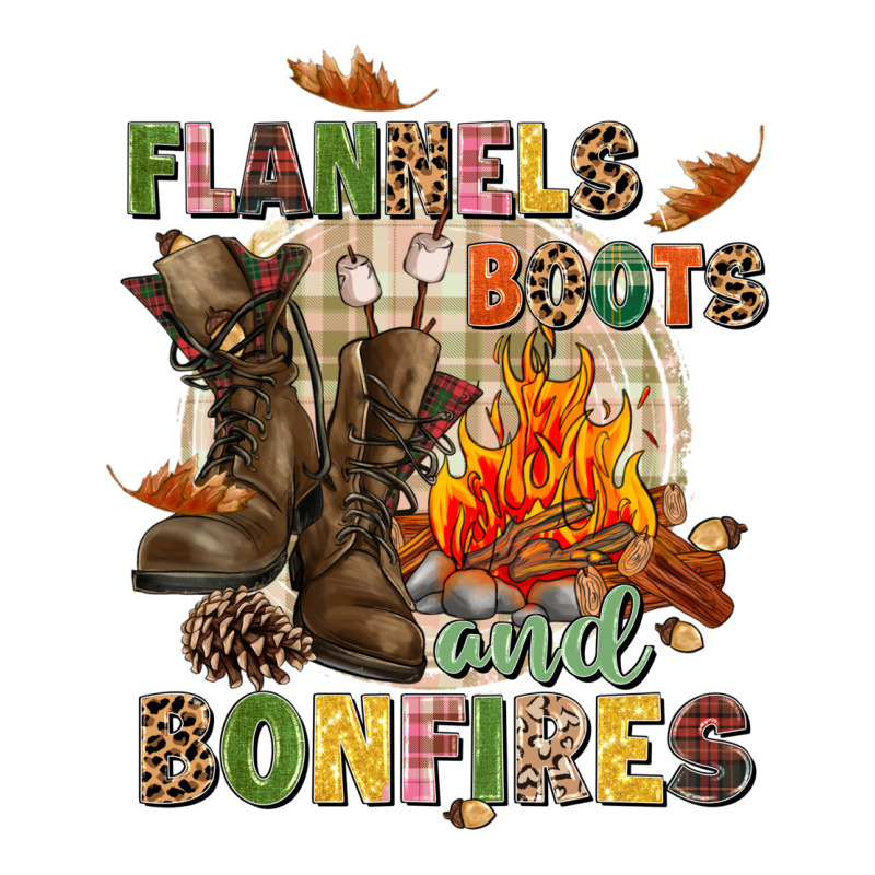 Flannels Boots And Bonfires Premium Sweatshirt by NancyCooperArtShop | Teevron