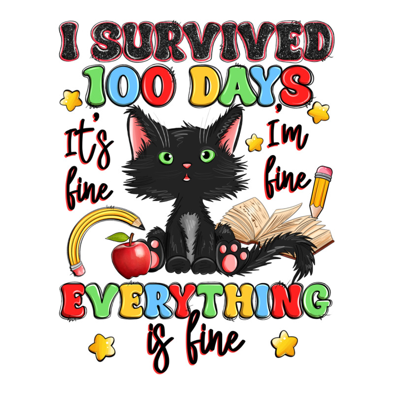 I Survived 100 Days It's Fine I'm Fine Zipper Hoodie by Artiststas | Teevron