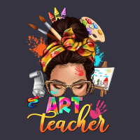 Art Teacher Messy Bun Vintage Hoodie | Teevron