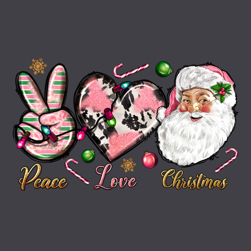 Peace Love Pink Christmas Heavyweight Hoodie by NancyCooperArtShop | Teevron