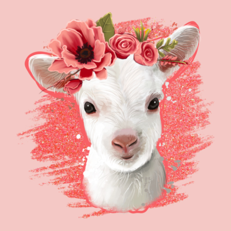 Floral Baby Goat Urban Heavy Tee by Jasminsmagicworld | Teevron