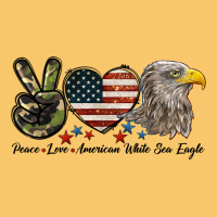 Peace Love American White Sea Eagle Vintage Hoodie | Teevron