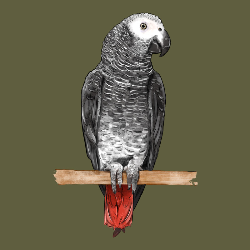African Gray Parrot Bird Vintage Tee by LillyAllenDesigns | Teevron
