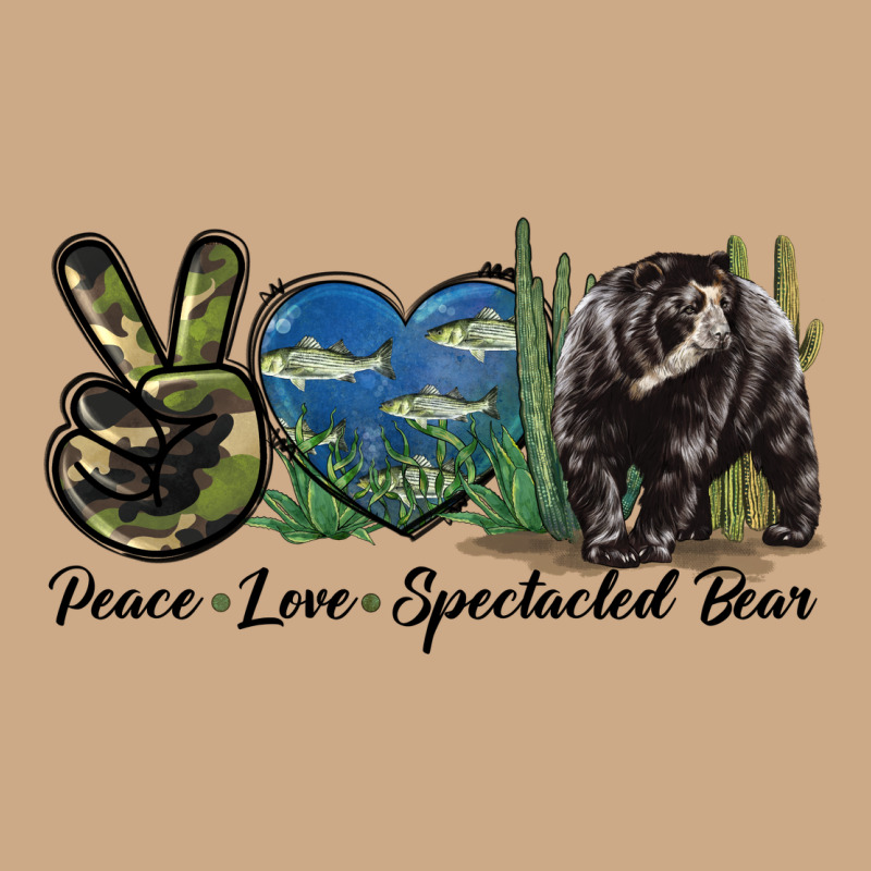 Peace Love Spectacled Bear Vintage Hoodie by LillyAllenDesigns | Teevron