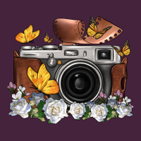 Floral Butterfly Film Roll Vintage Camera Premium Tee | Teevron