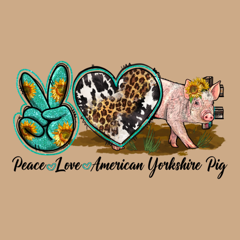 Peace Love Yorkshire Pig Vintage Hoodie by LillyAllenDesigns | Teevron