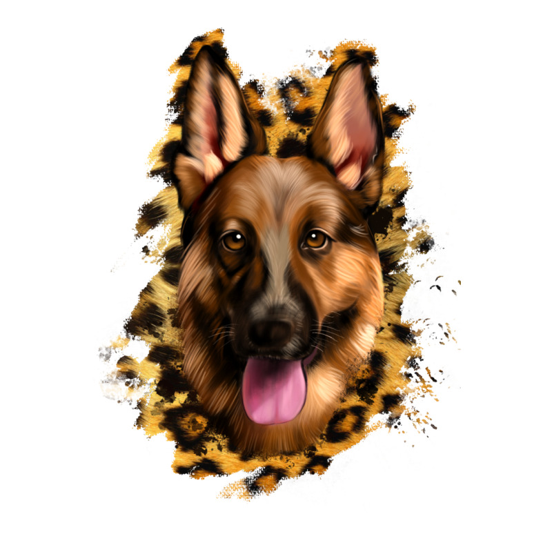 German Shepherd Leopard Background Urban Heavy Tee by Jasminsmagicworld | Teevron