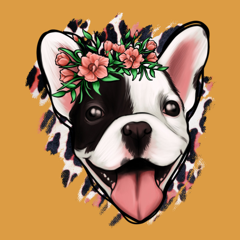 French Bulldog Floral Urban Heavy Tee by Jasminsmagicworld | Teevron