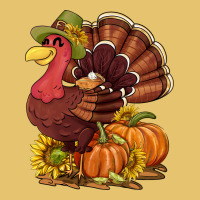 Thanksgiving Turkey With Pumpkin And Sunflower Premium Sweatshirt | Teevron