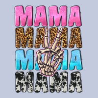 Mama Skeleton Peace Leopard Pattern Long Sleeve Tee | Teevron