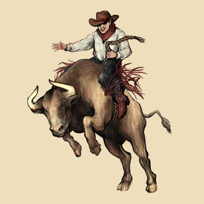 Cowboy Bull Rodeo Premium Hoodie by HowdyJamesFarm | Teevron