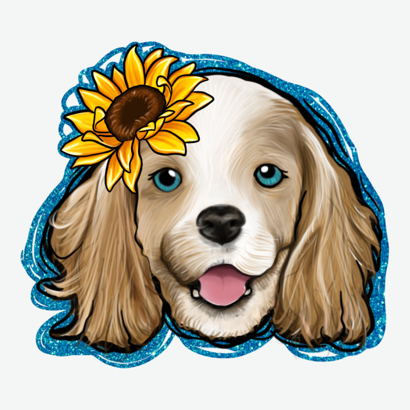 Cocker Spaniel Sunflower Urban Heavy Tee by Jasminsmagicworld | Teevron