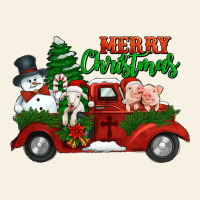 Merry Christmas Snowman And Farm Animals Truck Vintage Tee | Teevron
