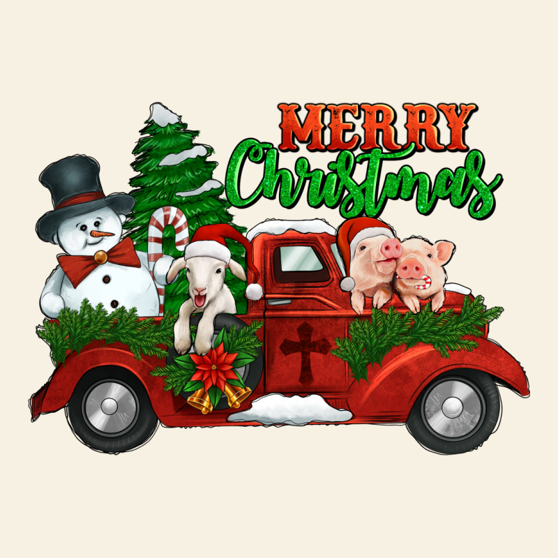 Merry Christmas Snowman And Farm Animals Truck Vintage Tee by Jasminsmagicworld | Teevron