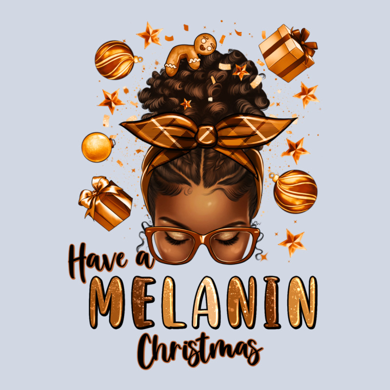 Have A Melanin Christmas Afro Messy Bun Premium Sweatshirt by texasbilliewilder | Teevron