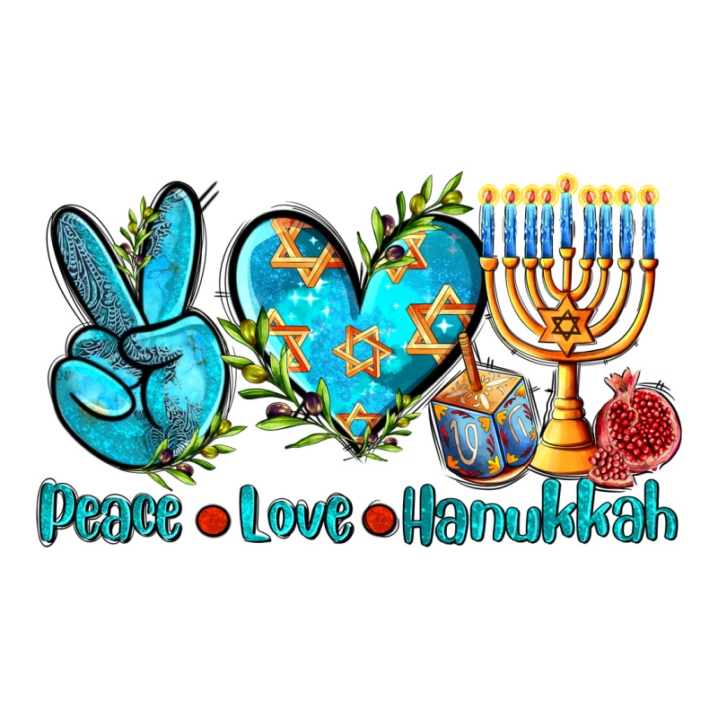 Peace Love Hanukkah Premium Tee by AdoDesignShop | Teevron