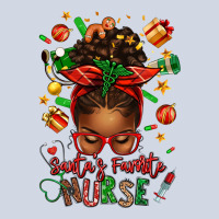 Santa's Favorite Nurse Afro Messy Bun Premium Sweatshirt | Teevron