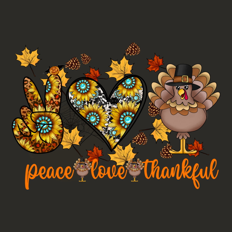 Peace Love Thankful Heavy Core Tee by CowhideDigitalArt | Teevron