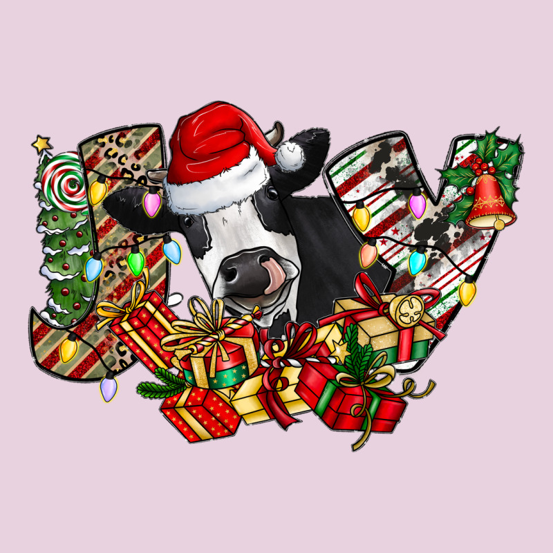 Christmas Joy Cow Ladies Tee by CowhideDigitalArt | Teevron