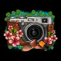 Floral Lotus Leaf Film Roll Vintage Camera Premium Tee | Teevron