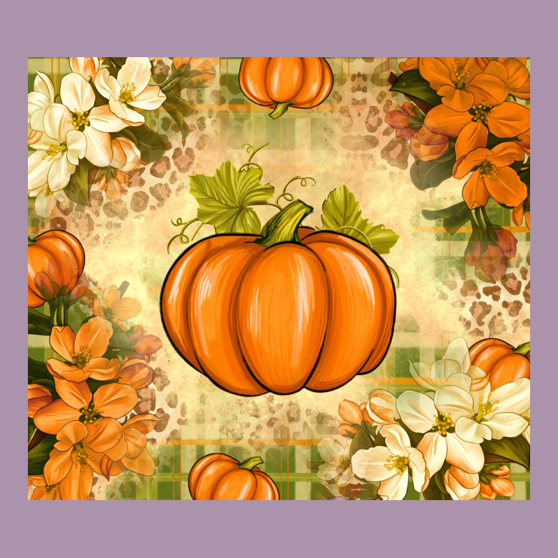 Fall Pumpkins With Flowers Heavyweight Hoodie by texasbilliewilder | Teevron