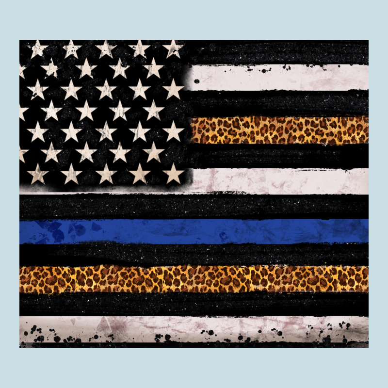 Back To Blue Usa Flag Leopard Police 20oz Tumbler Ladies Tee by Neo Western | Teevron