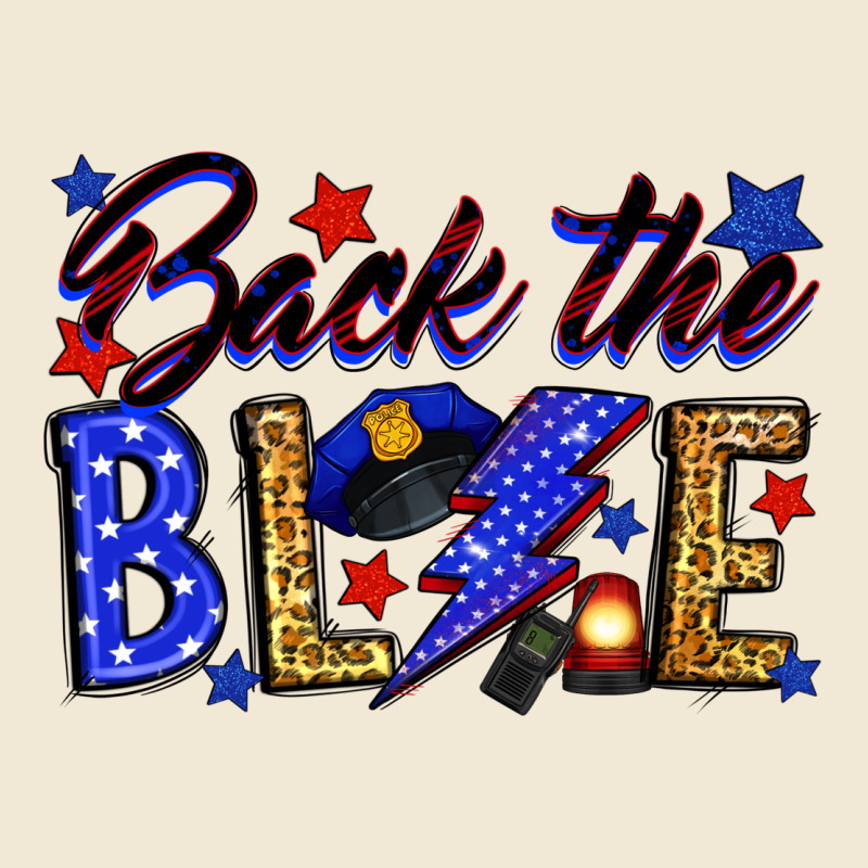 Back The Blue With Lightning Bolt Ladies Tee by Neo Western | Teevron