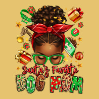 Santas Favorite Dog Mom Afro Messy Bun Premium Sweatshirt | Teevron
