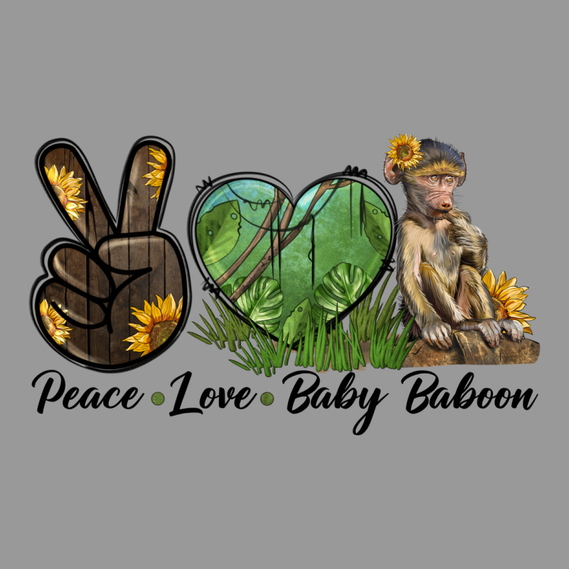 Peace Love Baby Baboon Vintage Hoodie by LillyAllenDesigns | Teevron