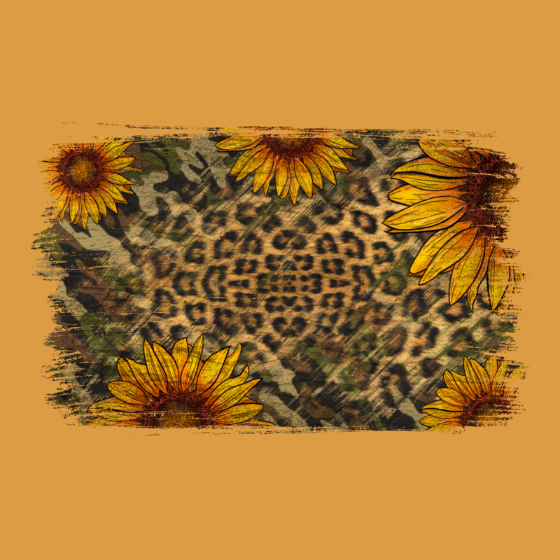 Camouflage Leopard Sunflower Background Urban Heavy Tee by Jasminsmagicworld | Teevron