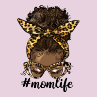 Afro Messy Bun Mom Life Ladies Tee | Teevron