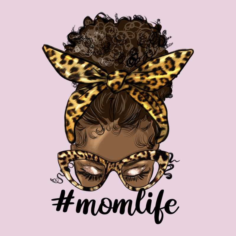 Afro Messy Bun Mom Life Ladies Tee by HRA Design Shop | Teevron