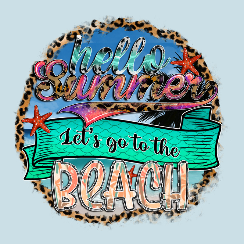 Hello Summer Let's Go To The Beach Ladies Tee by SublimationCraftShop | Teevron