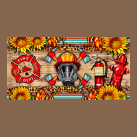 Firefighter Air Mask Sunflower And Elementary License Plate Premium Tee | Teevron